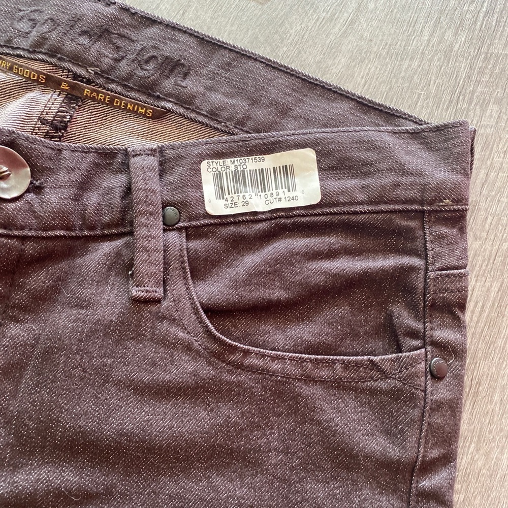Gold sign mens luxury and rare denims size 29 straight fit brown